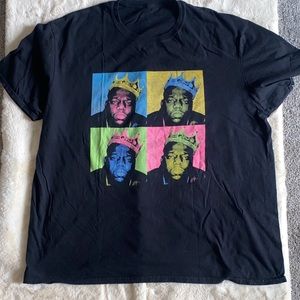The Notorious BIG | Black Graphic Print Short Sleeve Crew Neck T shirt | Men XXL